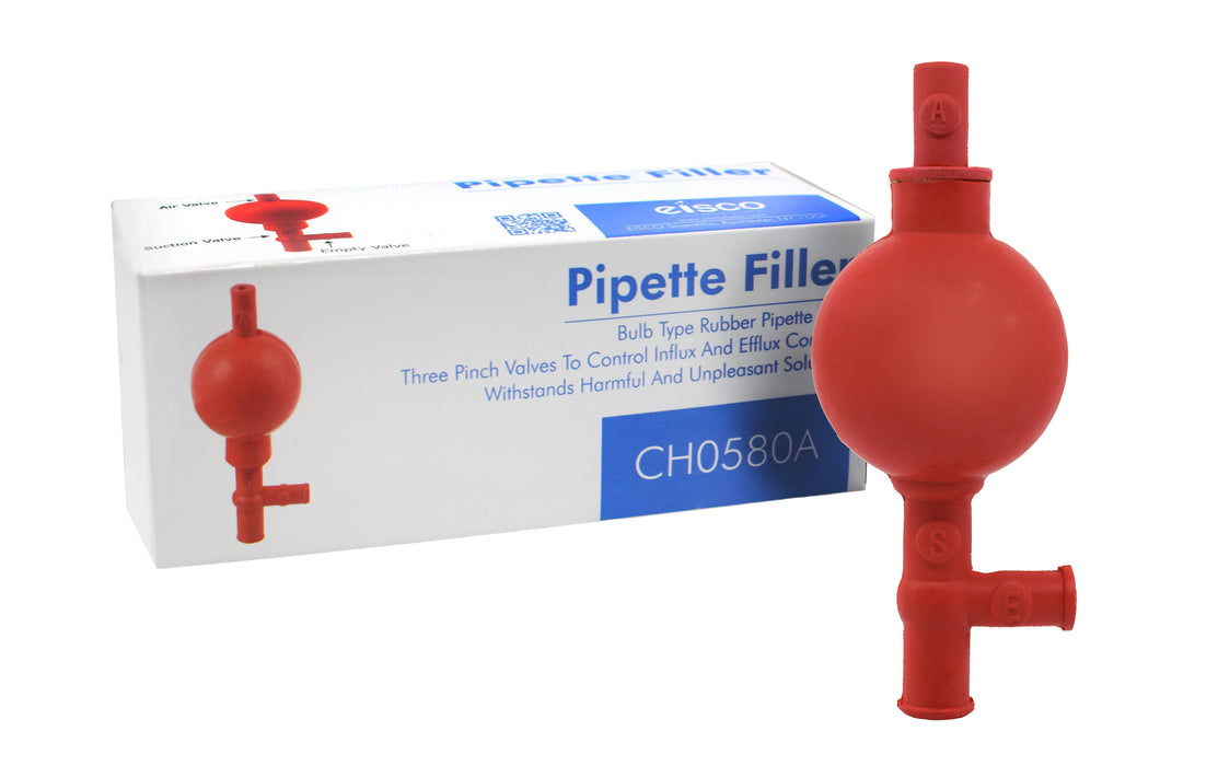 Eisco Labs Rubber Pipette Filler - 54mm Dia. Three Valve