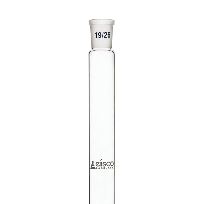 Eisco Labs - Air Condenser, Boro Glass, 20cm Length, Socket Size 19/26 & Cone Size 19/26, Laboratory Glassware for Distillation, Chemistry, Scientific Experiments, Glass Condenser with Ground Joint Fittings