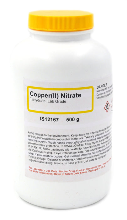 Copper (II) Nitrate Trihydrate, 500g - Lab-Grade - The Curated Chemical Collection