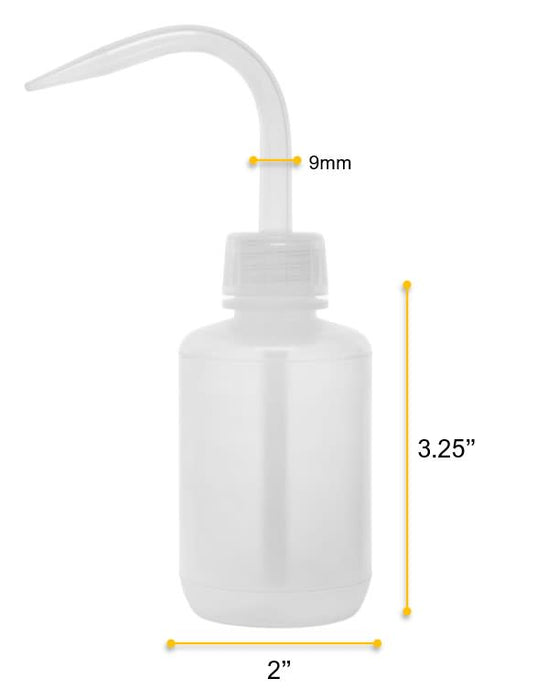 Premium Wash Bottle, 125ml - Low Density Polyethylene - Leak-Proof