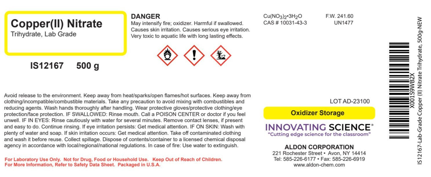 Copper (II) Nitrate Trihydrate, 500g - Lab-Grade - The Curated Chemical Collection