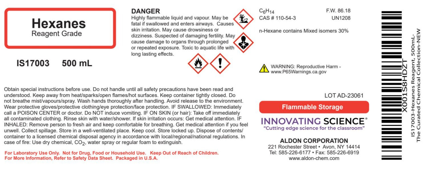 Hexanes Reagent, 500mL - The Curated Chemical Collection