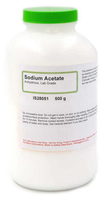 Sodium Acetate, 500g - Anhydrous - Lab-Grade - The Curated Chemical Collection