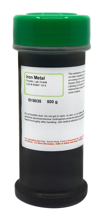 Iron Metal Powder, 500g - Lab-Grade - The Curated Chemical Collection