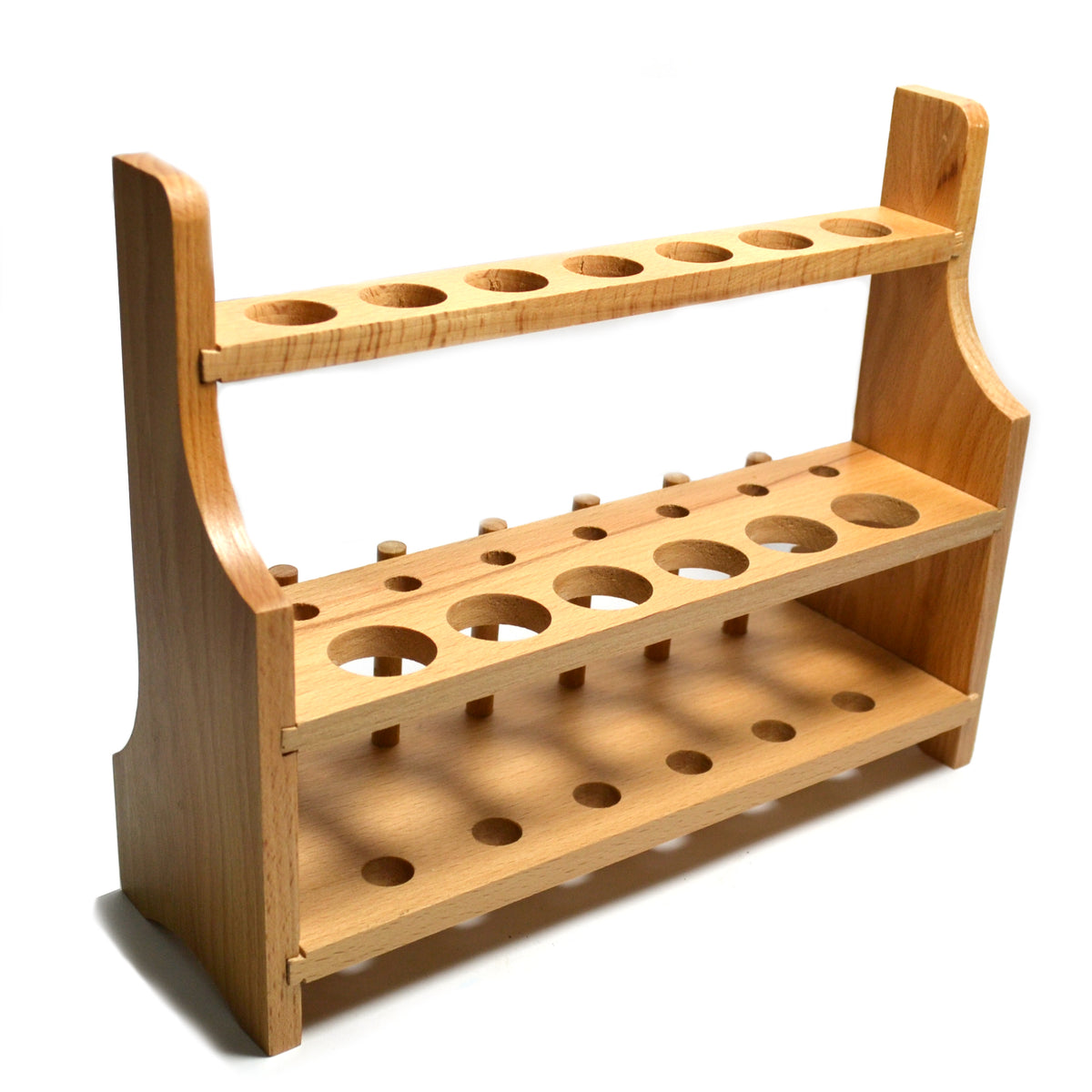 Test Tube Rack - Holds 12 Tubes (6 x 20mm and 6 x 25mm) - Hardwood ...