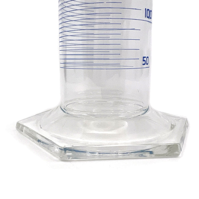 Eisco Labs - Graduated Cylinder, 500mL - ASTM, Class A - Tolerance ±2.00mL - Protective Collar, Hexagonal Base - Blue Graduations - with Individual Work Certificate - Borosilicate 3.3 Glass