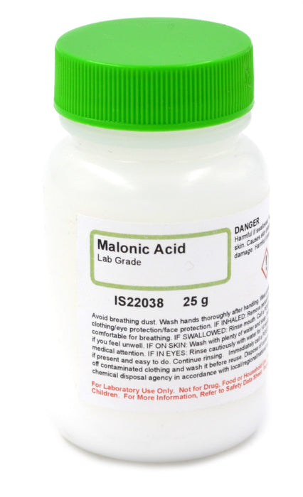 Malonic Acid, 25g - Lab-Grade - The Curated Chemical Collection