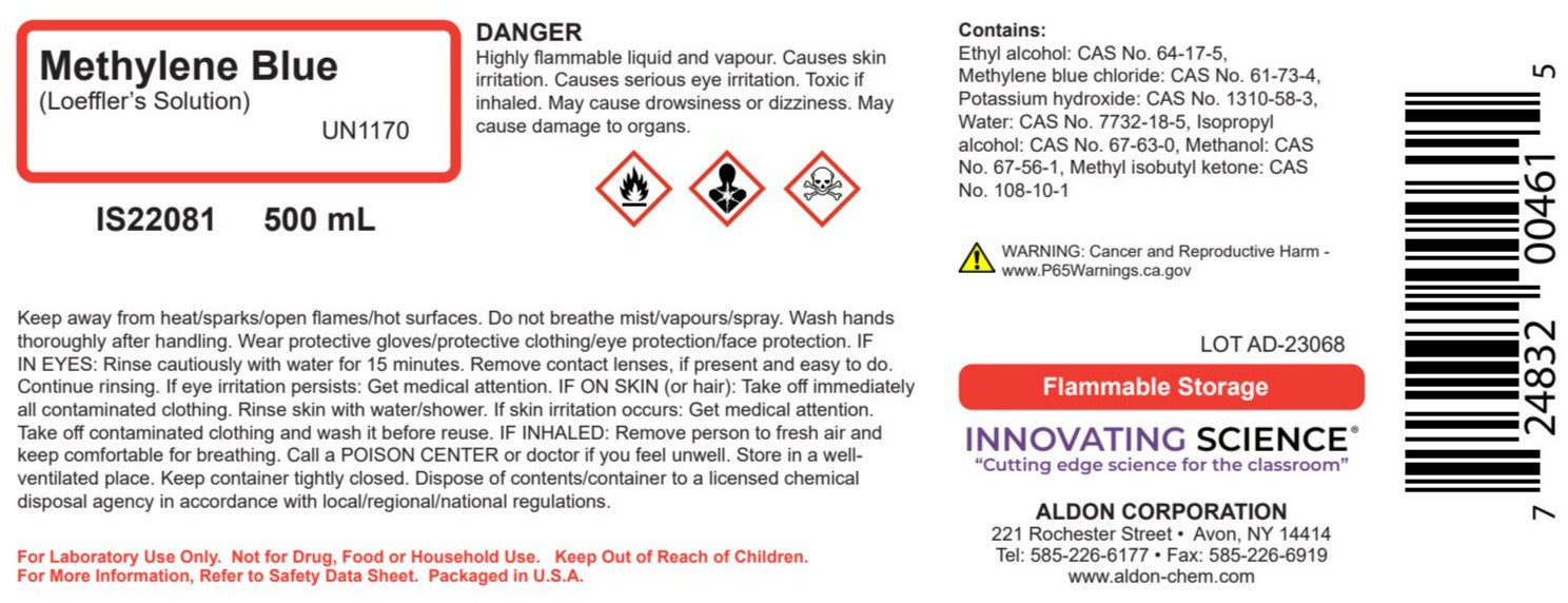 Methylene Blue (Loeffler's) Solution, 500mL - The Curated Chemical Collection