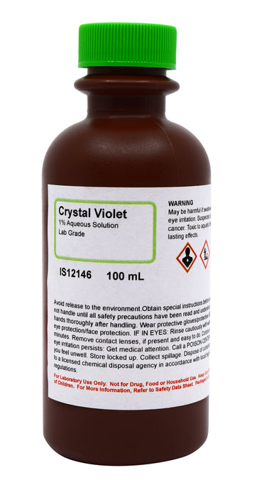 1.0% Crystal Violet Solution, 100mL - Lab-Grade - The Curated Chemical Collection