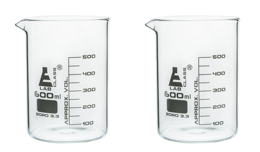 Premium Beaker Pint Glasses (20oz), Thick Borosilicate Glass, Pack of 2