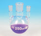 Flask Distilling round bottom, cap. 500ml, borosilicate glass, three neck parallel, center socket 24/29, side socket 19/26