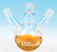 Flask Distilling round bottom, cap. 2000ml, borosilicate glass, three neck at angle, center socket 24/29, side socket 19/26