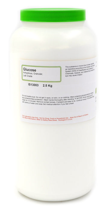 Lab-Grade Anhydrous Glucose, Granular, 2.5kg - The Curated Chemical Collection