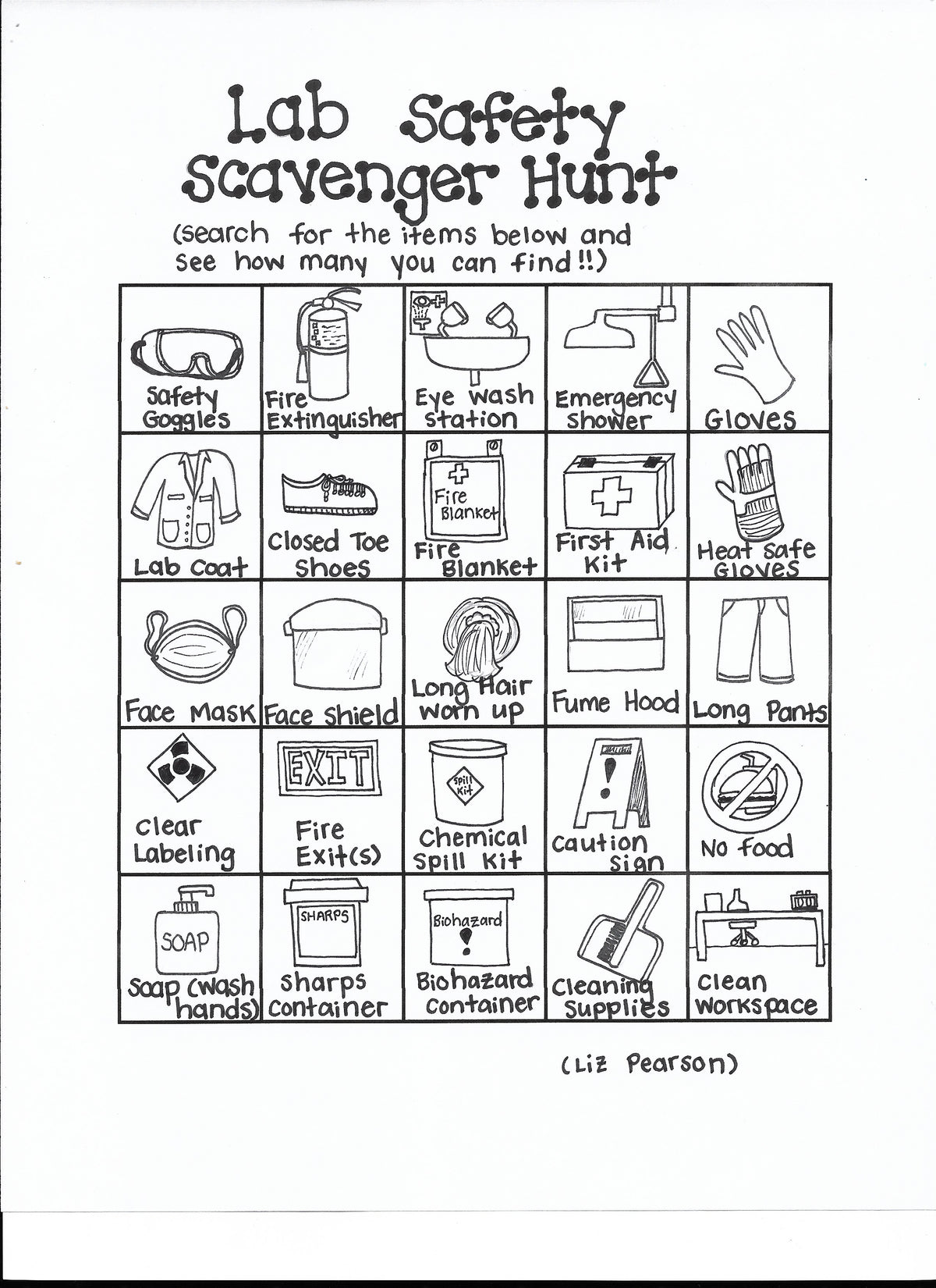 Lab Safety - Printable Coloring Page - Educational & Teaching Resource