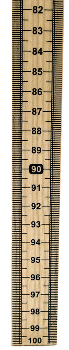 Meter Stick (Pack of 10) Single Sided Hardwood Metric Meter Stick with Vertical Reading and Zero Top - Eisco Labs