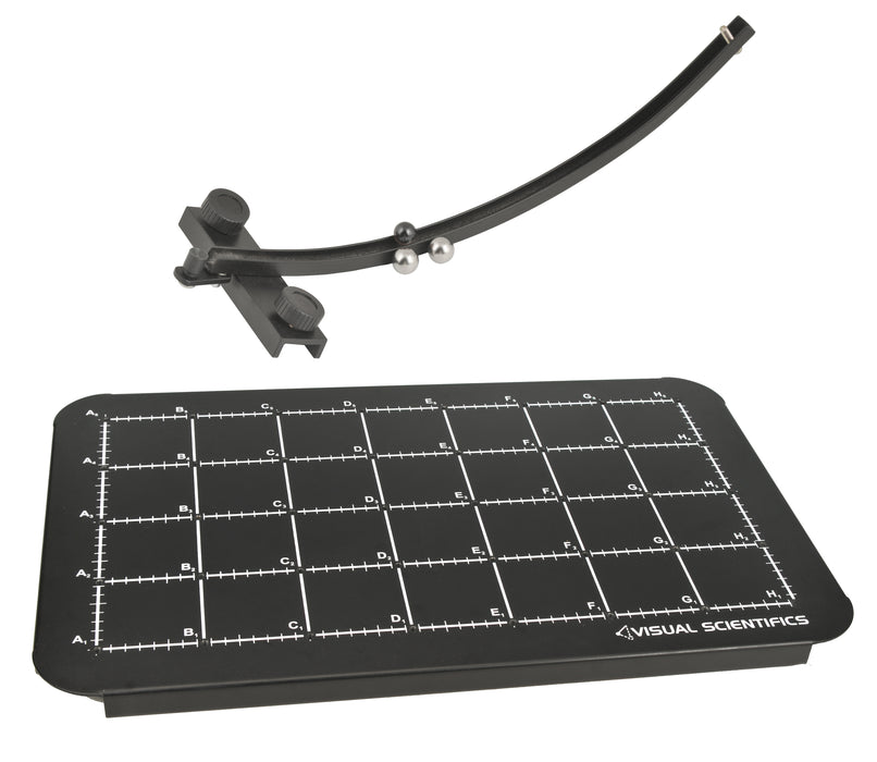 Collisions in 2D - Experiment Components & Base - For Studying Energy Conservation, Collisions and Momentum  - Metal Ramp, 2 Metal Balls, 1 Glass Ball & Magnetic Base - Visual Scientifics by Eisco