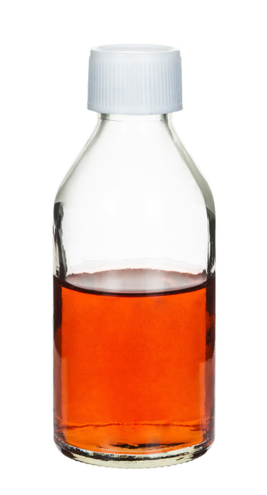 Reagent Bottle, 100mL - Clear - With Screw Cap - Soda Glass