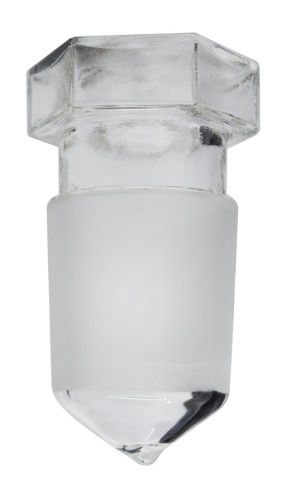 Reagent Bottle, 2000mL - Clear - Narrow Neck - With Interchangeable Hexagonal Glass Stopper - Borosilicate Glass