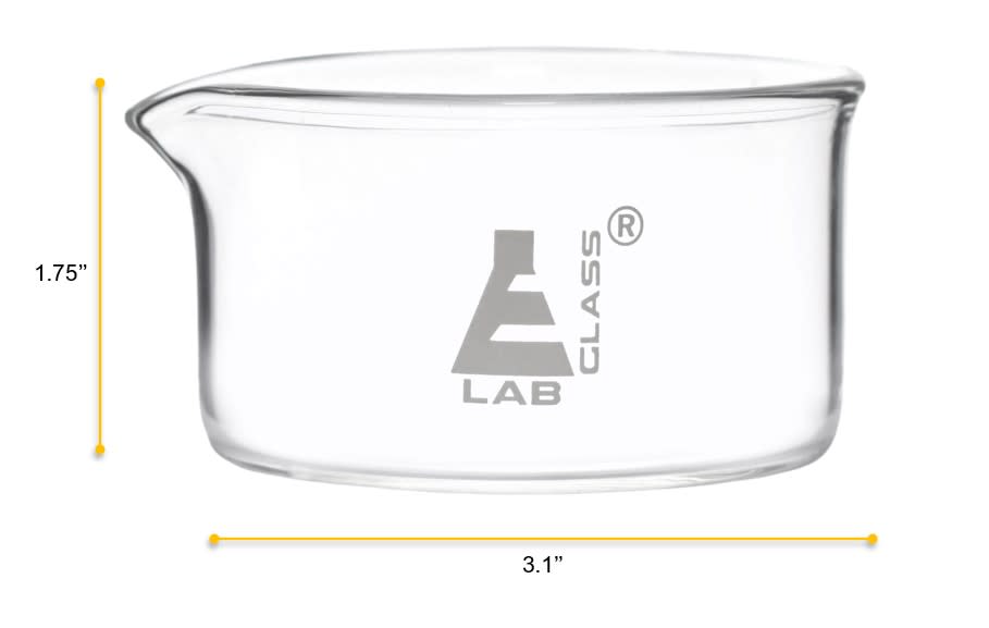 Crystallizing Dish, 150ml - Flat Bottom - Borosilicate Glass - Eisco Labs