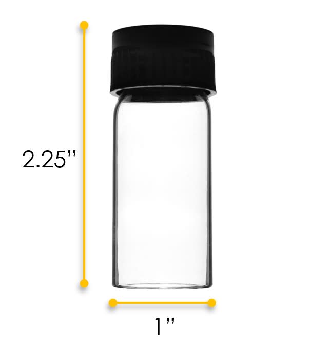 Culture Tube with Screw Cap, 5mL - 25x57mm - Flat Bottom - Borosilicate Glass