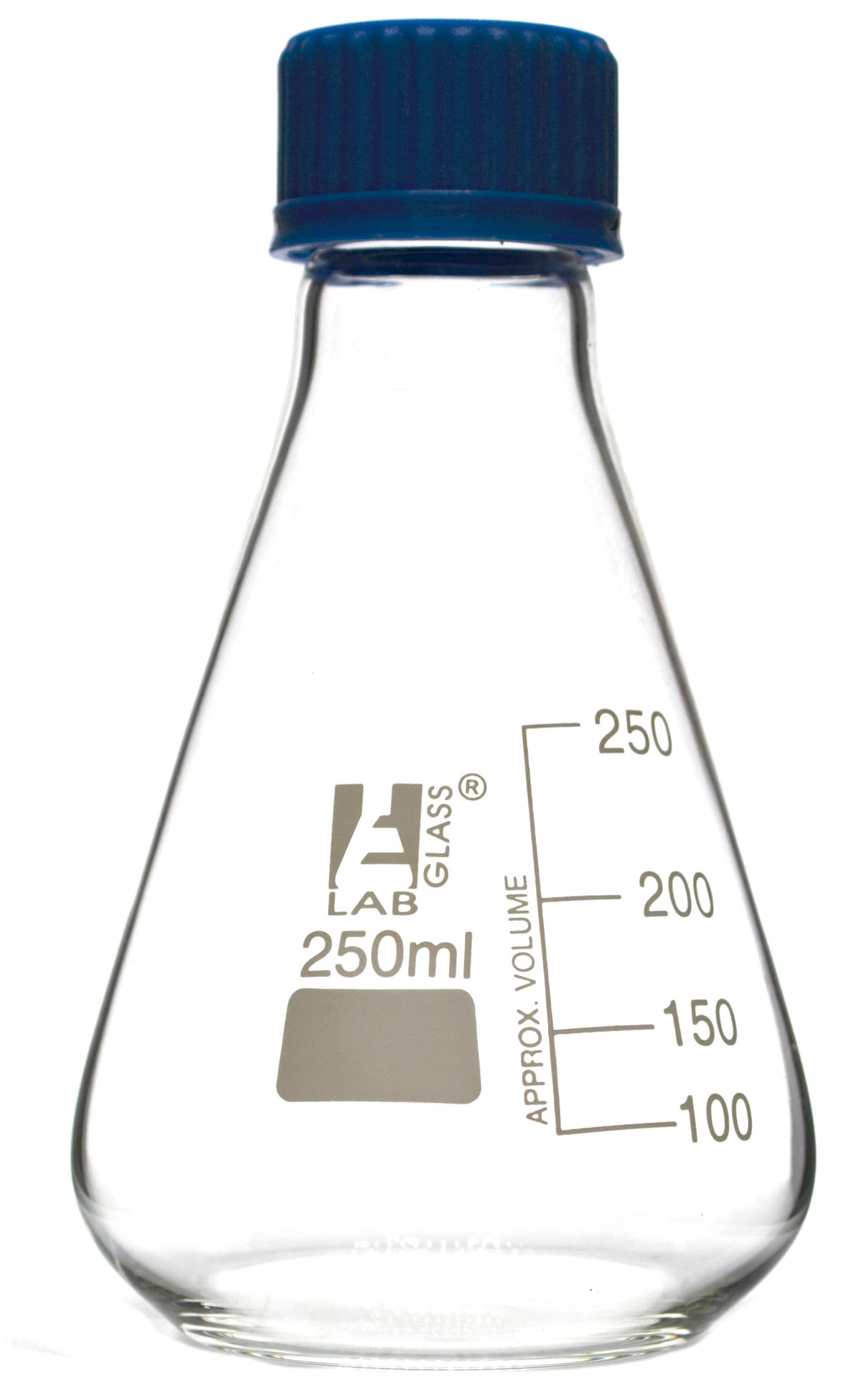 Plastic Conical Flasks Clear Graduated 50ml to 2000ml With Cap