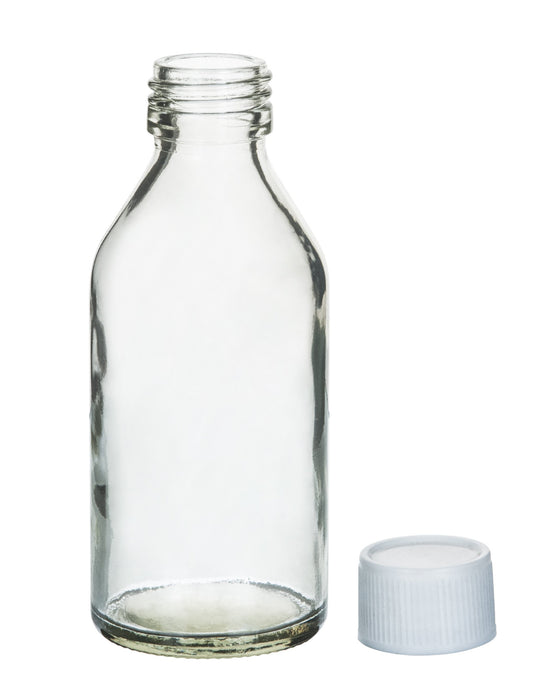 Reagent Bottle, 100mL - Clear - With Screw Cap - Soda Glass