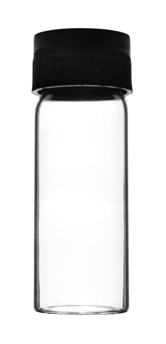 Culture Tube with Screw Cap, 15mL, 24/PK - 25x72mm - Flat Bottom - Borosilicate Glass