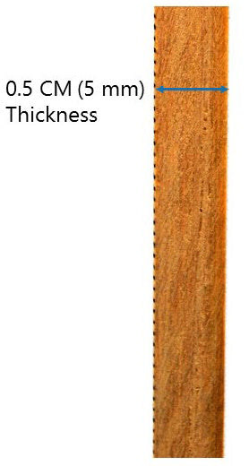 Meter Stick Single Sided Hardwood Metric Meter Stick with Vertical