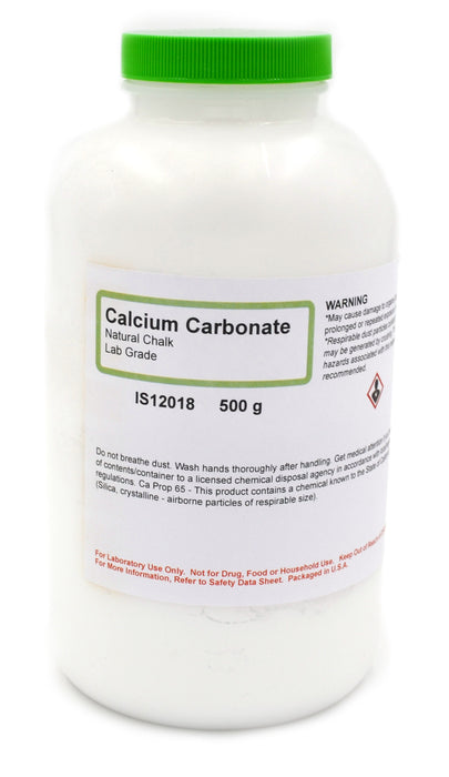 Calcium Carbonate, 500g - Lab-Grade - The Curated Chemical Collection