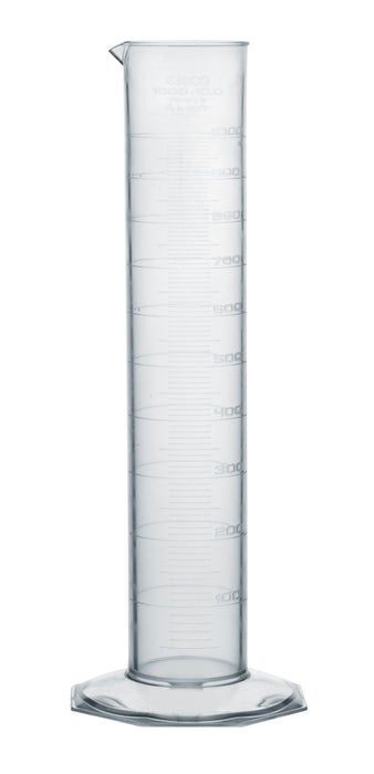 Graduated Cylinder, 1000mL - Class A - Octagonal Base - Raised Graduations - TPX Plastic