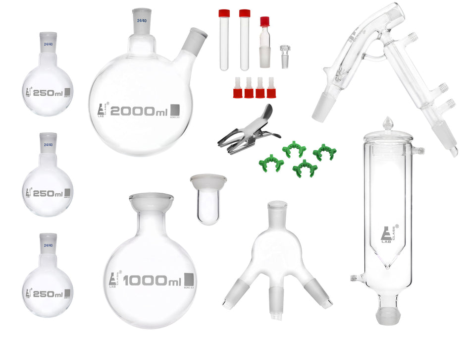 21 piece short path distillation set