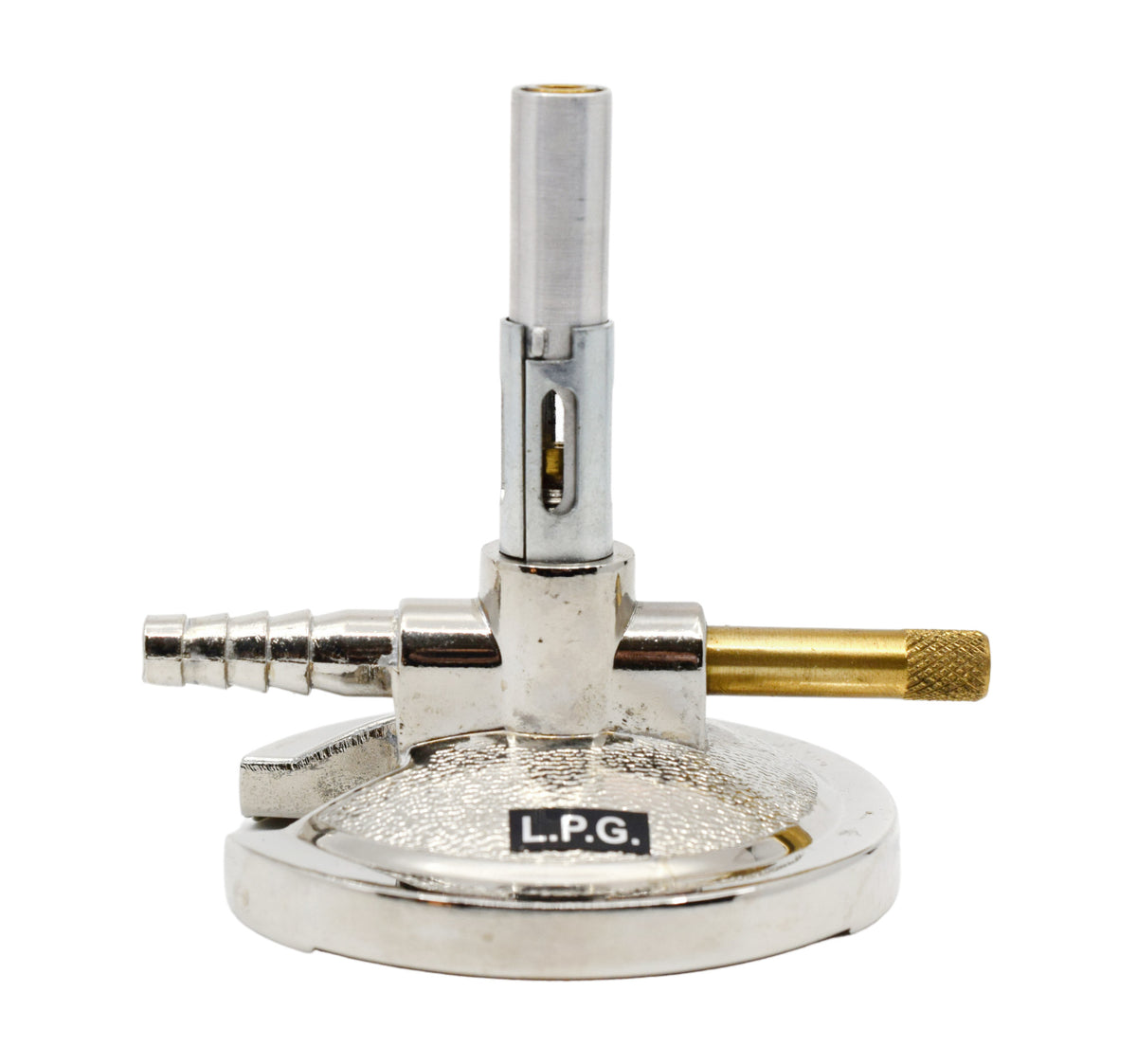 Eisco Labs Premium Bunsen Burner with Flame Stabilizer and GAS Adjust