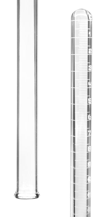 Gas Tube, 100ml - White Graduations - Sealed End - For Measurement of Gasses - Borosilicate Glass - Eisco Labs