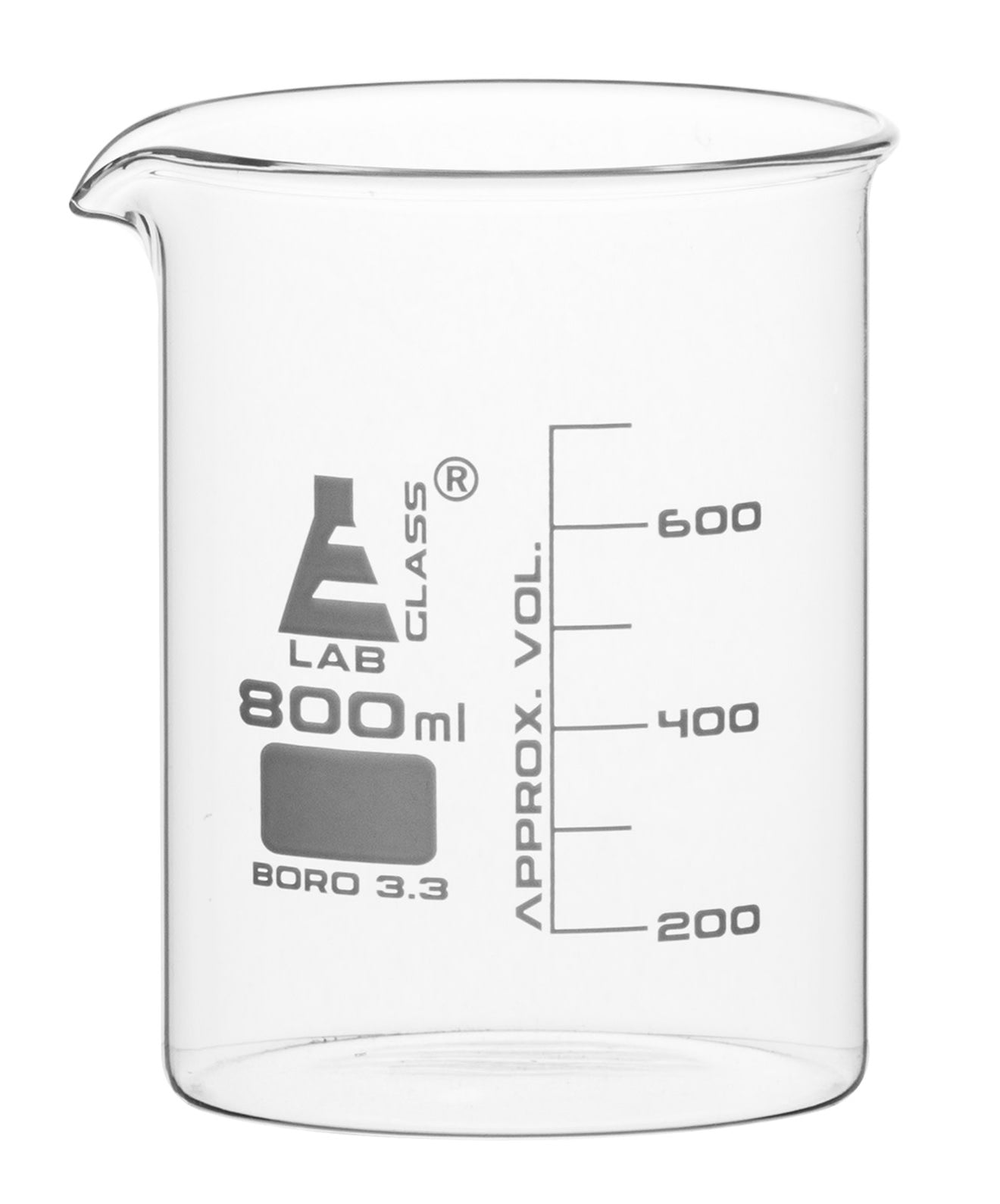 Beaker 800ml Low Form Graduated Borosilicate Glass — Hbarsci 4398