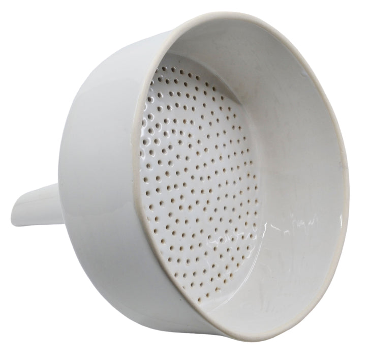 Buchner Funnel, 20cm - Porcelain - Straight Sides, Perforated Plate - Eisco Labs