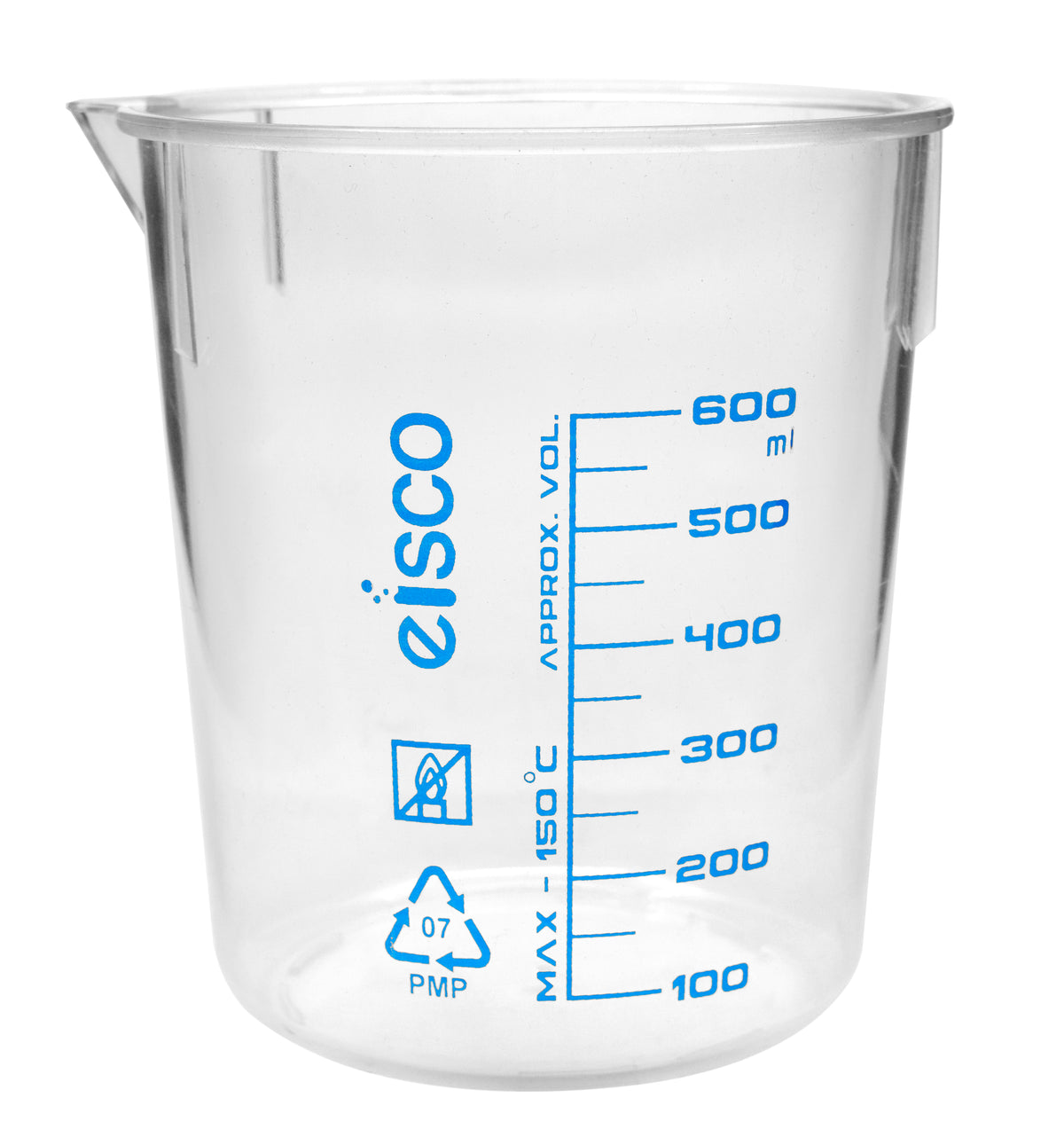 Beaker, 600ml - TPX Plastic - Screen Printed Graduations - With Spout ...