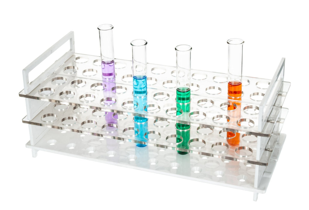 Test Tube Rack - Holds 40 x 20mm Tubes - Polycarbonate