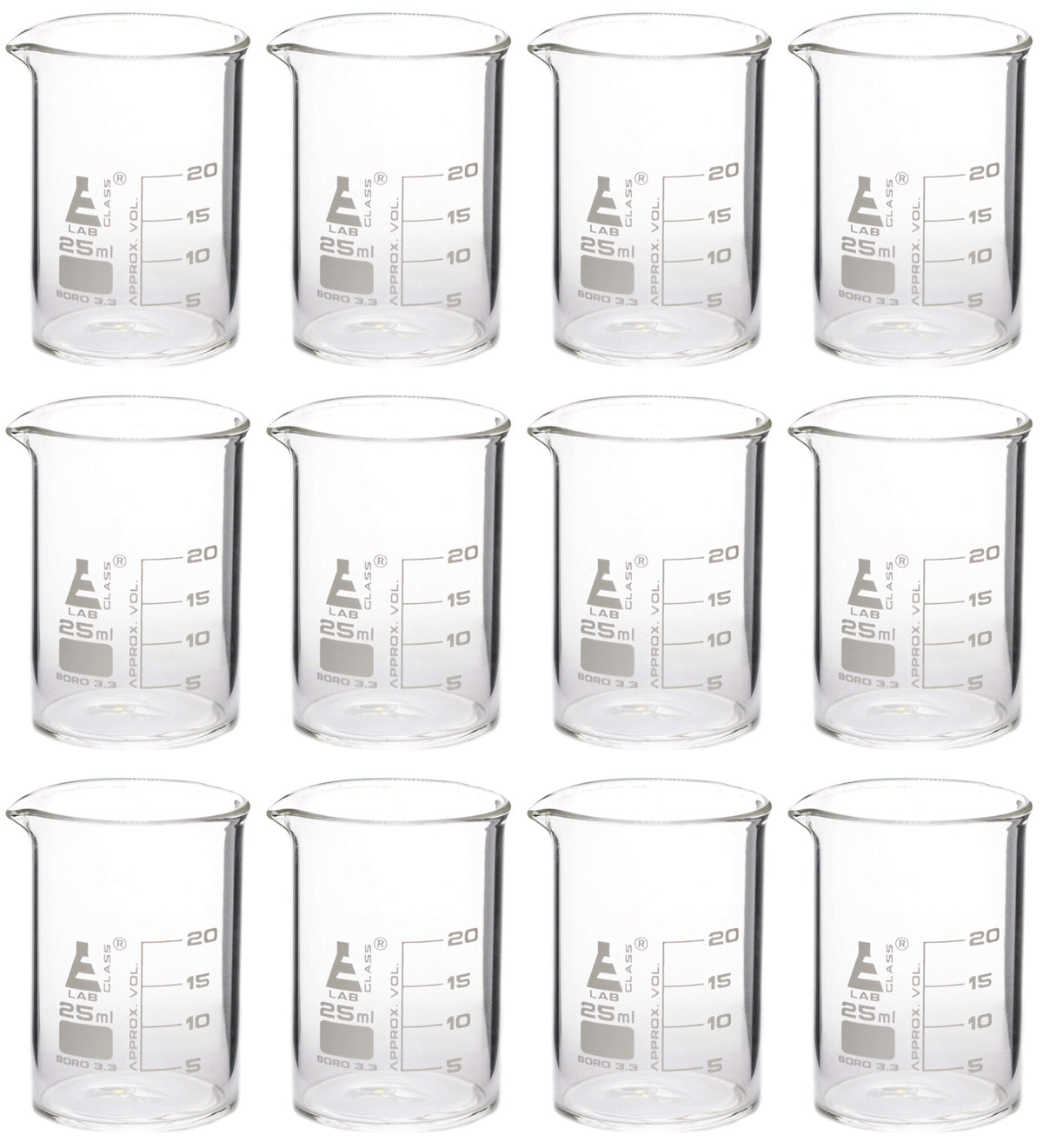 Glass Measuring Beaker 25 Ml