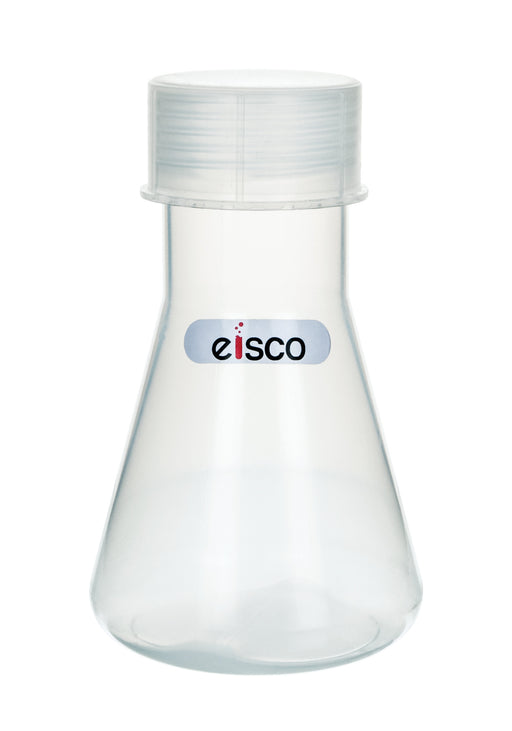 Plastic 100ml Conical Flask - Polypropylene w/ Screw Cap - Eisco Labs