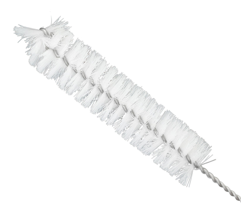 Bristle Cleaning Brush, 9" - Fan Shaped End - 0.75" Diameter