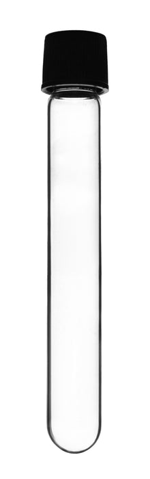 Culture Tube with Screw Cap, 10mL, 24/PK - 16x100mm - Marking Spot - Round Bottom - Borosilicate Glass