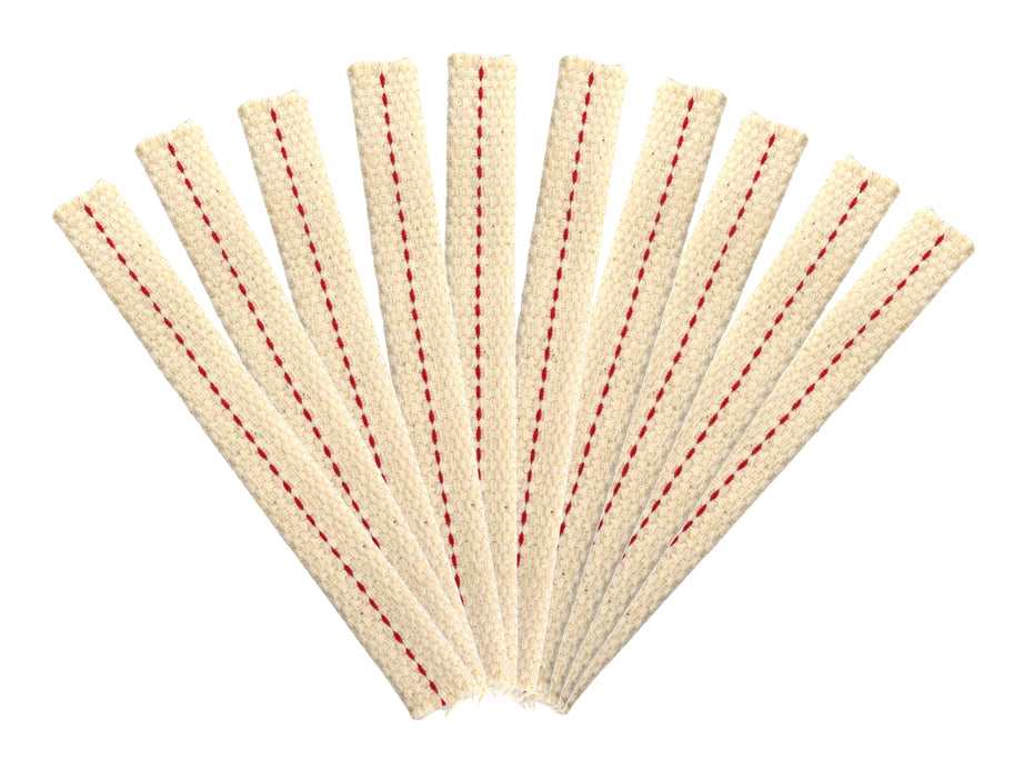 Flat Cotton Wicks, 10/PK - 0.5"W x 4.25"L