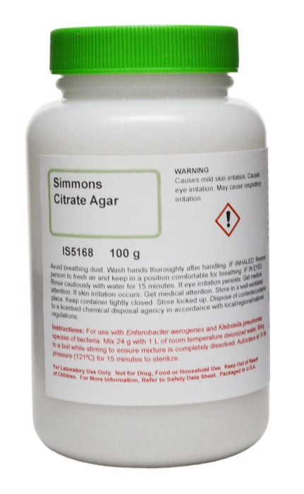 Simmons Citrate Agar Powder, 100g – Differentiating Growth Medium - Innovating Science