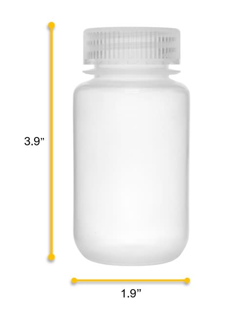 Reagent Bottle, 125ml - Wide Neck with Screw Cap - Polypropylene