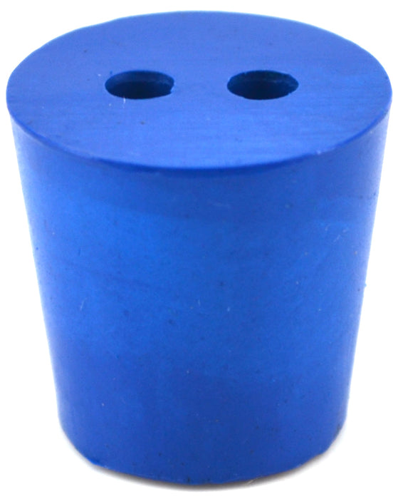 10PK Neoprene Stoppers, 2 Holes - ASTM - Size: #4 - 20mm Bottom, 26mm Top, 25mm Length